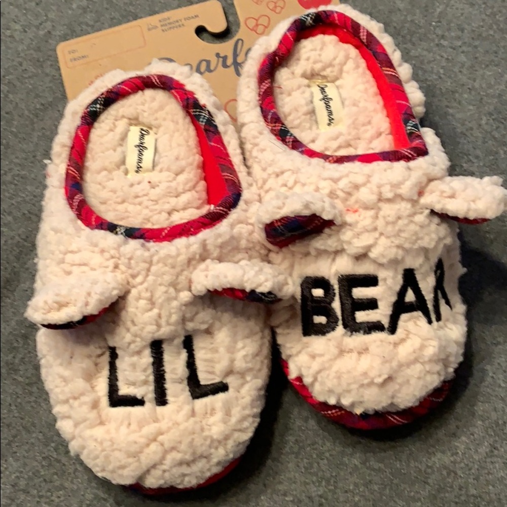 NWT Dearfoams Kid’s Slippers Size 13/1 Lil Bear - Picture 6 of 6